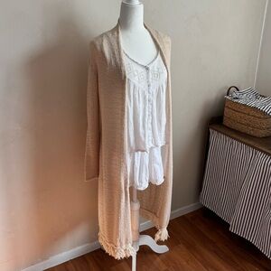 y2k women’s fringe knitted cardigan